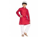 Deal Boys Maroon Cotton Blend Kurta Pyjama Set Rs. 155 Amazon