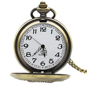Deal Bronze Greek Pocket Watch Pendant Necklace Rs. 699