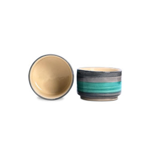 Caffeine Ceramic Handmade Stoneware Dip and Sauce Set (Microwave & Dishwasher Safe)