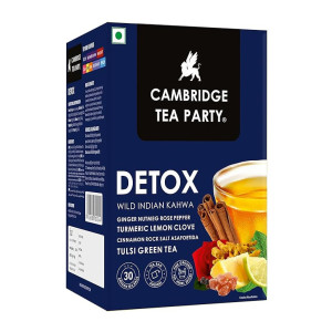 Cambridge Tea Party Detox 30 Tea Bags, Desi Kahwa Green Tea