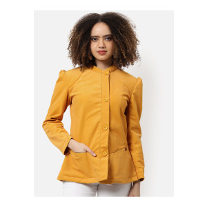 Campus Sutra Women Mustard Blazer