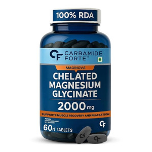 Carbamide Forte Chelated Magnesium Glycinate 2000mg for Muscle Recovery & Better Sleep