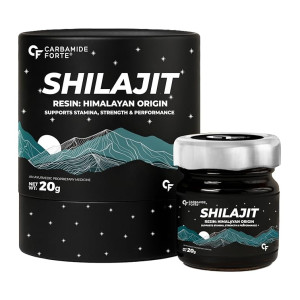 Carbamide Forte Shilajit Plain Resin with Fulvic Acid & Trace Minerals, 20g