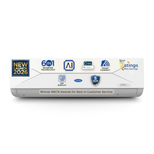 Carrier 1.5 Ton 3 Star Wi-Fi Smart Flexicool Inverter Split AC (Convertible 6-in-1)