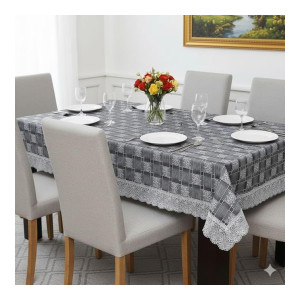 CASA-NEST Thick PVC Printed Rectangular Table Cover, 2-4 Seater (40×60)