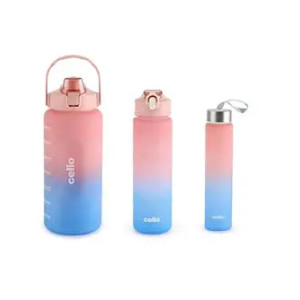 CELLO All Day Set of 3 BPA Free Water Bottles (310ml, 790ml, 2085ml)