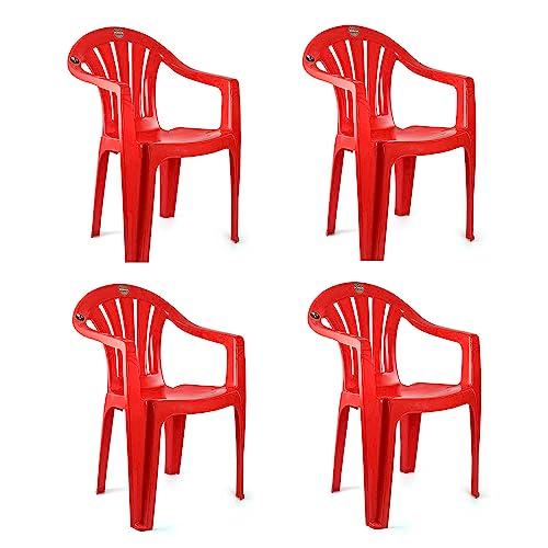 Cello Capri Arm Chair (Red, Set of 4) Deal Rs. 2699