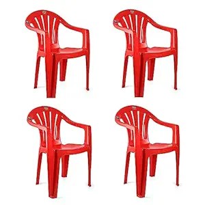 Cello Capri Arm Chair (Red, Set of 4) Deal Rs. 2699