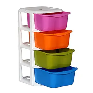 Cello Cuboid Storage Unit with 4 Drawers White Rs. 1371