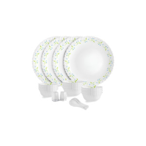 Cello Dazzle Opalware Microwave Safe 22 Piece Dinner Set