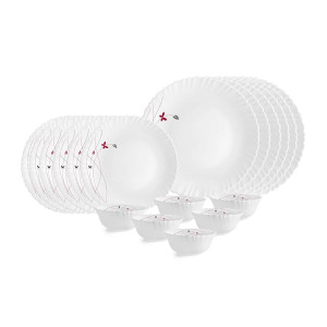 Cello Opalware Dazzle Series Lush Fiesta 18-Piece Dinner Set