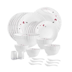 Cello Opalware Dazzle Series Lush Fiesta Dinner Set, 35 Units for 6
