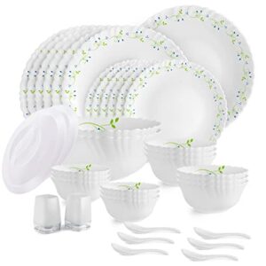 Deal Cello Opalware Dazzle Tropical Lagoon Dinner Set 37 Units Rs 1649