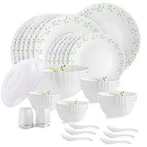 Deal Cello Opalware Dazzle Tropical Lagoon Dinner Set 37 Units Rs 1649
