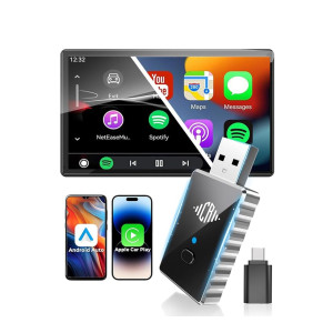 CEROAN 2-in-1 Wireless CarPlay & Android Auto Adapter