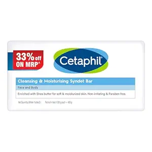 Cetaphil Cleansing Moisturizing Syndet Bar 4x100gm Rs. 360