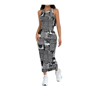 Cicica Newspaper Printed Bodycon Dress at Rs199 | Amazon Deal