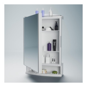 Citrine Strong and Heavy Rich Look Storage Cabinet with Mirror