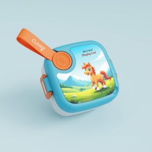 Clazkit Lunch Box with Spoon Zebra Print 500ml BPA
