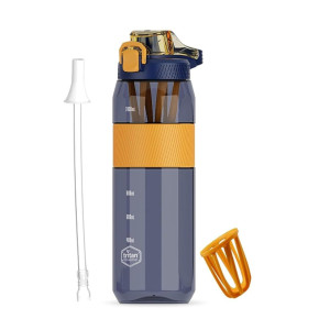 Clazkit 1600 ML Tritan BPA Free Water Bottle with Travel Mugs & Scale