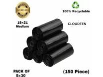 Cloudten Dustbin Bag Roll 19*21 Medium 6 L Garbage Bag Pack Of 150 Rs. 110