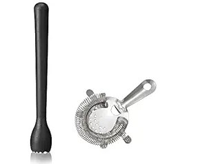 Cocktail Strainer & Muddler Set