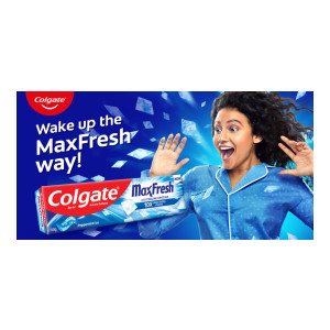 Colgate MaxFresh Blue Gel with Menthol Peppermint Ice Toothpaste (600g, Pack of 4)