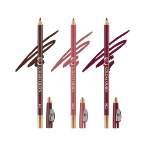 Colors Queen Matte Lip Liner Pencil Non-Transfer Waterproof (Combo – 02)