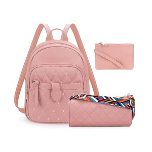 Comfabie Women’s Quilted Backpack Set (3 Pcs)