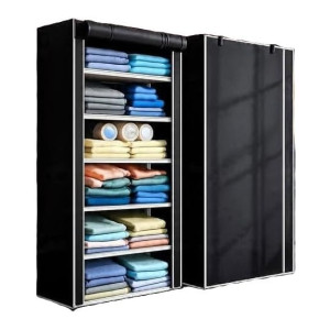 Compact 6-Layer Shoe Rack Stand with Covered Multipurpose Design