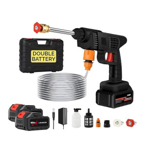 Cordless Portable Pressure Washer Gun with Double Battery