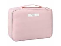 Deal Polyester Cosmetic Organizer Bag Rose Gold for Women Rs. 399