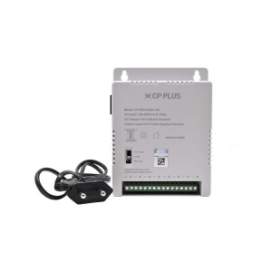 CP Plus 12V 10Amp 8 Channel Fiber SMPS Power Supply for CCTV Security Surveillance