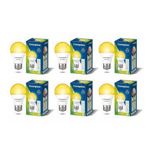 Crompton Dyna Ray 9W Round E27 LED Warm White Pack of 6