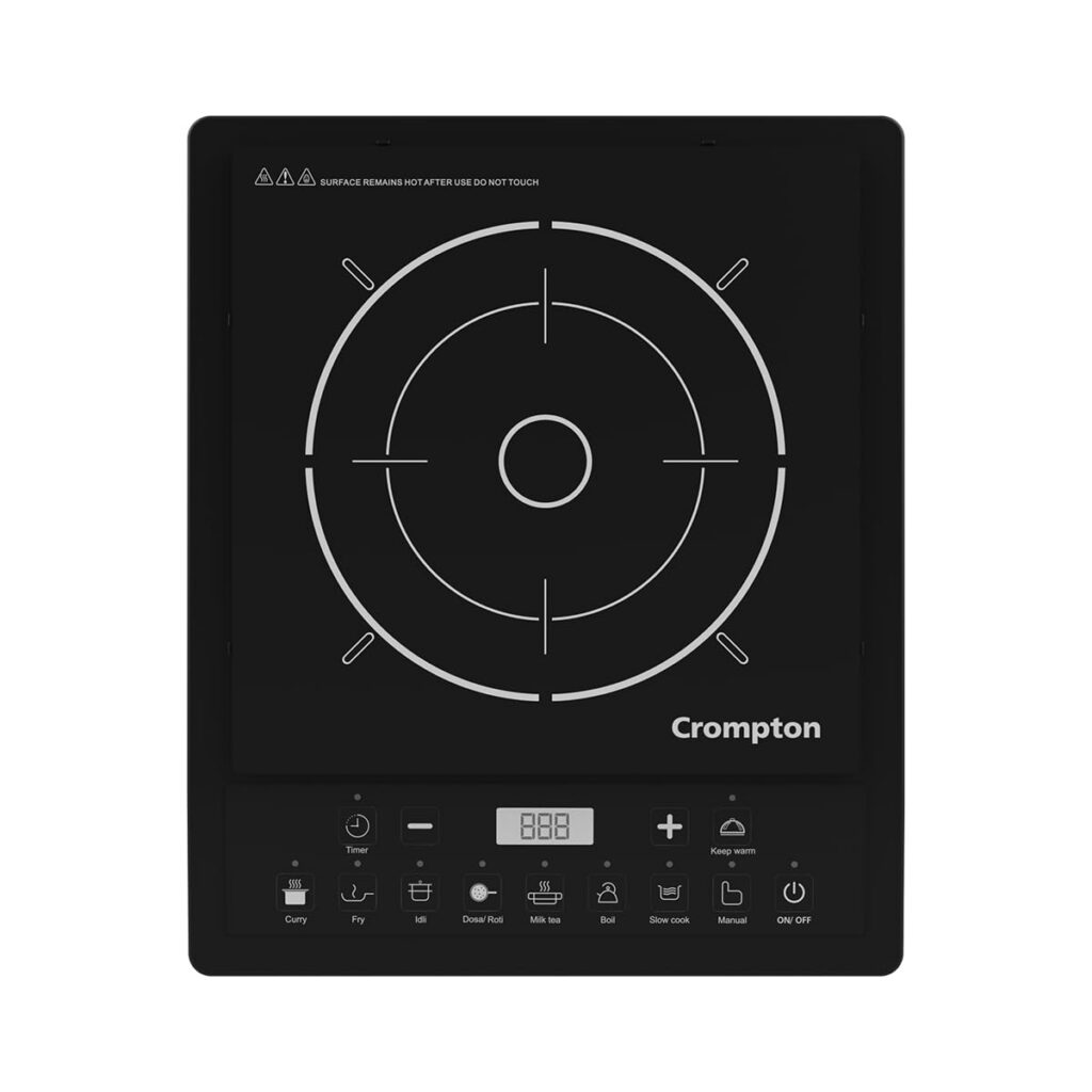 Crompton Instaserve 1600W Induction Cooktop 7 Indian Menus 1 Year Warranty Rs 1949