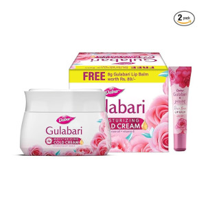 Dabur Gulabari Moisturizing Cold Cream with Free Lip Balm