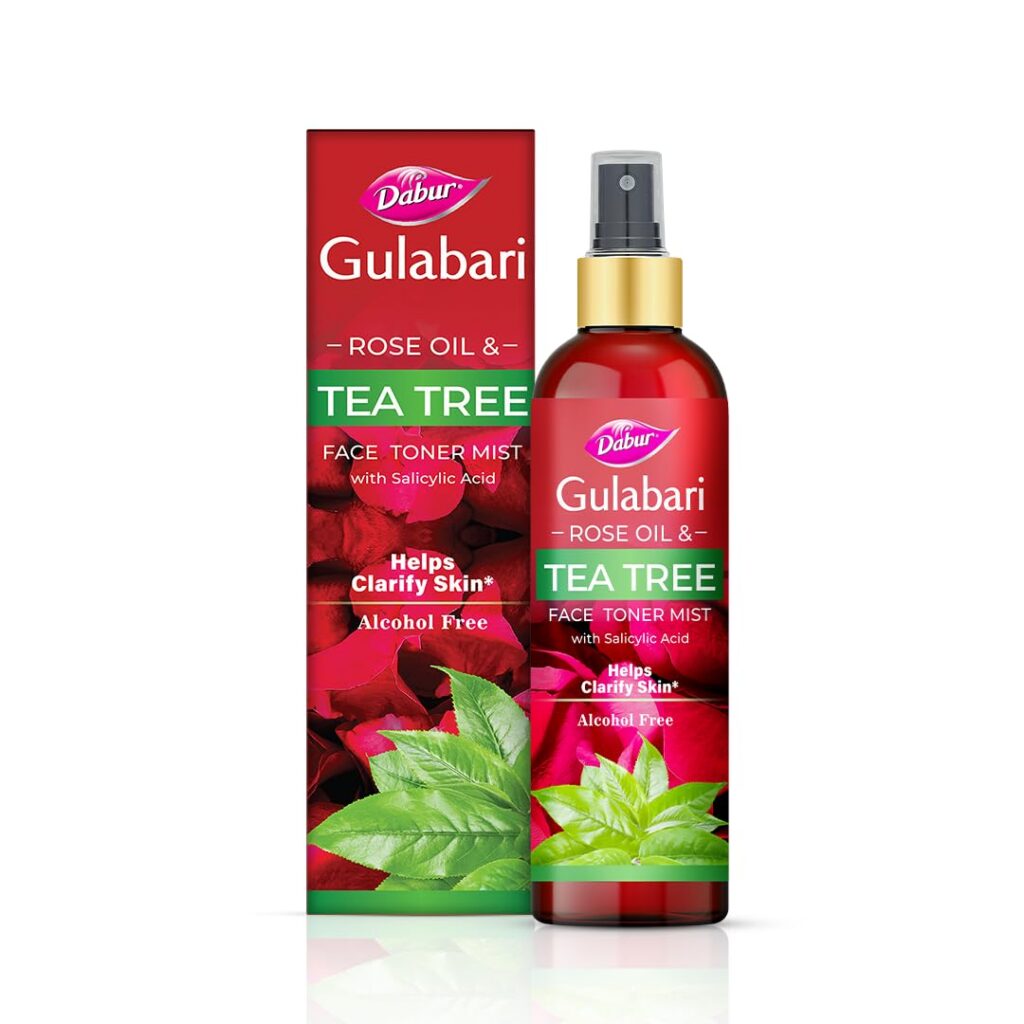 Deal Dabur Gulabari Rose Oil & Tea Tree Face Toner Mist Rs. 89
