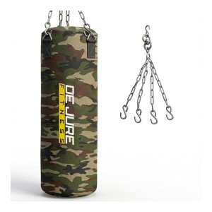 De Jure Fitness Heavy Duty Filled Punching Bag with Steel Hanging Chain