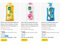 Dettol Body Wash Gels Up to 50% Off Starting From Rs 100 at Amazon