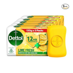 Dettol Lime Fresh Bathing Soap Bar (Pack of 5)