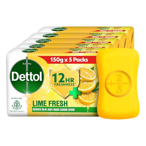 Dettol Lime Fresh Soap Bar 5x150g Rs.215 Amazon