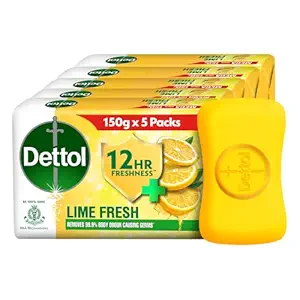 Dettol Lime Fresh Soap Bar 5x150g Rs.215 Amazon