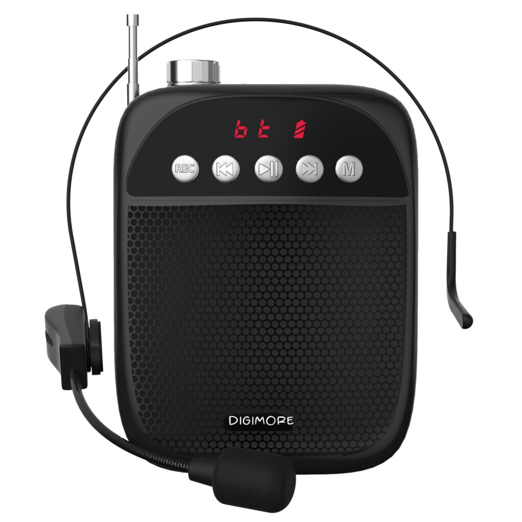 DIGIMORE Wireless Voice Amplifier 10W Speaker with Mic BT 5.0 USB MP3 FM TF Card Recording Feature 10Hrs Battery Rs.949
