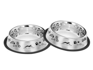 Dog Bowl Stainless Steel Printed Large (700ml) Buy 1 Get 1 Free Rs. 166