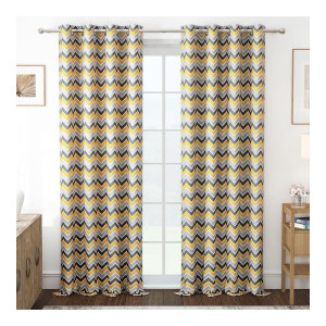 Chevron Door Curtain 7 Feet at Rs265 | Amazon Deal