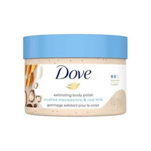 Dove Exfoliating Body Polish Deeply Nourishing Crushed Macadamia and Rice Milk