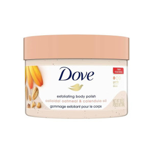 Dove Exfoliating Body Polish Scrub for Delicate & Sensitive Skin with Oatmeal & Calendula Oil