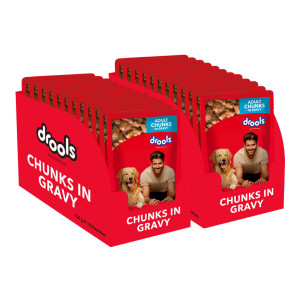 Drools Chunks in Gravy for Adult Dog – Chicken Liver & Real Chicken