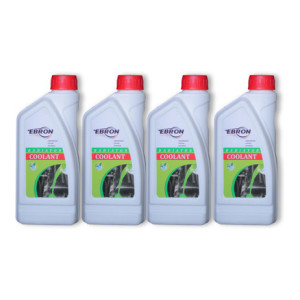 EBRON Radiator Antifreeze Coolant For Car & Bike, 4L (Pack of 4)