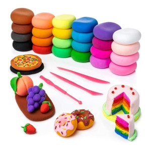 Eclet Pack of 12 Non-Toxic Air Dry Clay Kit for Kids with Tools
